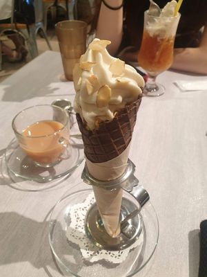 Simple but classic soft serve at Wired Bonbon in Tokyo