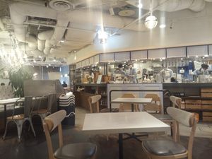 Inside seating at Wired Bonbon in Tokyo