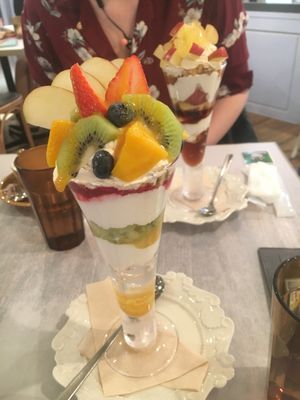 Vegan fruity soy cream parfaits! at Wired Bonbon in Tokyo