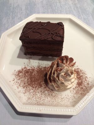 The raw soy chocolate cake is to die for! at Wired Bonbon in Tokyo