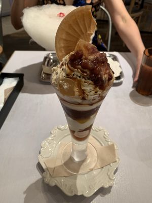 Hojicha Parfait !  So good !! at Wired Bonbon in Tokyo