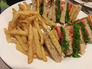 BLT with tempeh and 'bacon' at Shoreline Diner and Vegetarian Enclave in Guilford