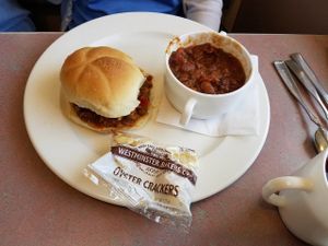 Vegan sloppy joe at Shoreline Diner and Vegetarian Enclave in Guilford