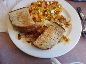 Butternut squash tofu scramble at Shoreline Diner and Vegetarian Enclave in Guilford
