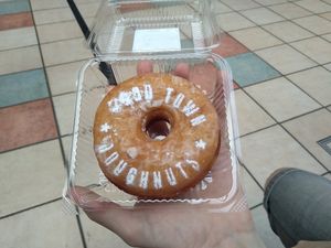Vegan classic glazed doughnut at Good Town Doughnuts in Tokyo