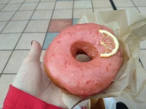 Vegan pina colada doughnut at Good Town Doughnuts in Tokyo