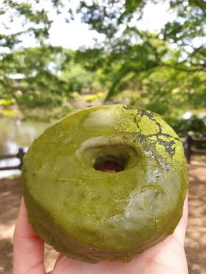 Vegan matcha doughnut at Good Town Doughnuts in Tokyo