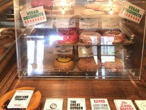 The vegan doughnuts available when I went at Good Town Doughnuts in Tokyo