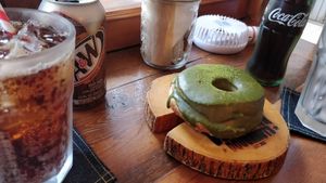 Matcha doughnut at Good Town Doughnuts in Tokyo