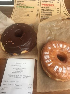 A donut a little sweet. Recommended for those who like sweet donuts. at Good Town Doughnuts in Tokyo