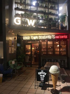 Shop front at Good Town Doughnuts in Tokyo