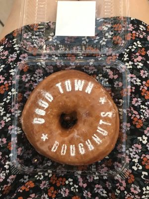 vegan donuts, they sell out quickly! at Good Town Doughnuts in Tokyo