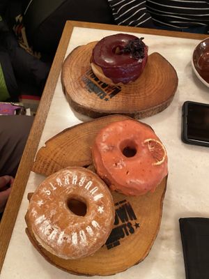 Glazed, strawberry lemon and hibiscus  at Good Town Doughnuts in Tokyo