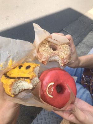 Mango, raspberry doughnuts  at Good Town Doughnuts in Tokyo