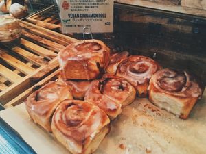 Vegan cinnamon roll at The Little Bakery in Tokyo
