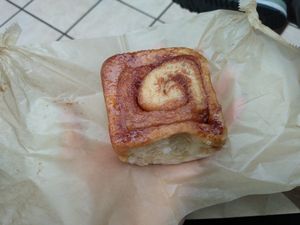 Vegan cinnamon bun at The Little Bakery in Tokyo