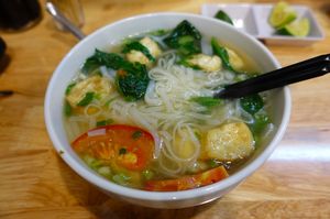 Pho for 40,000 VND at V-Cuisine in Hanoi