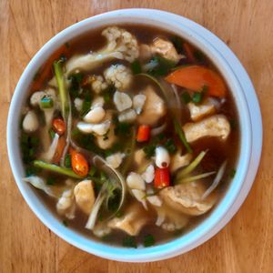 Veggie pho at V-Cuisine in Hanoi