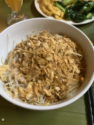 Sweet tofu and peanut over rice noodles at V-Cuisine in Hanoi