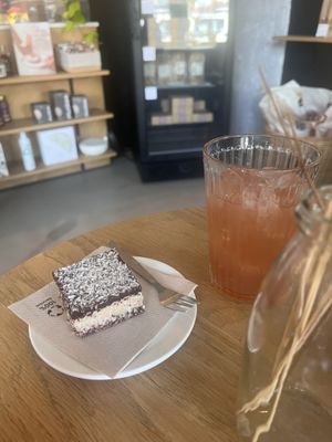 Juice and chocolate coconut cake   at SUE Bakery in Rotterdam
