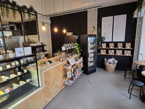 Interior, counter at SUE Bakery in Rotterdam