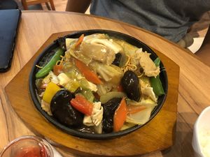 Crispy noodles at Green Signature - Waterway Point in Northeast Singapore