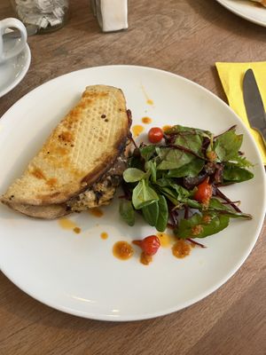 Mediterranean Veg Calzone  at Bookish in Crickhowell