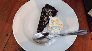 Chocolate and Coconut Tart at Brewhouse and Kitchen in Poole