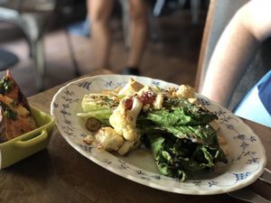 Grilled salad with tofu at Plate in Stowe