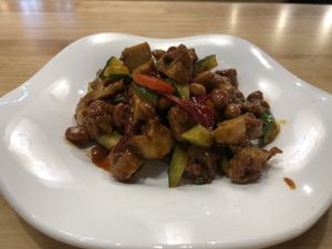 Spicy “chicken” at LianHua - Lotus Veg Cafe in Suzhou