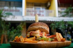 Double Cheeseburger! at Luna's Kitchen in Beirut
