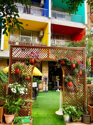 Restaurant entrance at Luna's Kitchen in Beirut