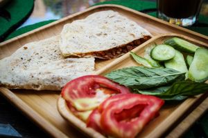 saj lahm bi ajin at Luna's Kitchen in Beirut