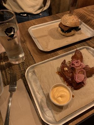 Temple of Saitan wings and burger  at BrewDog - Lothian Rd in Edinburgh