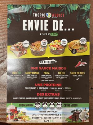Le menu   at Tropic Addict in Montpellier
