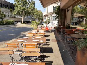 Outdoor seating at Za Zaa - Petersgraben in Basel