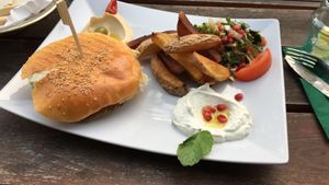 Vegan Falafel Burger at Za Zaa - Petersgraben in Basel
