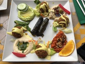 vegan mezze plate at Za Zaa - Petersgraben in Basel