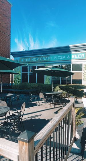 outside seating   at The Hop in Richmond