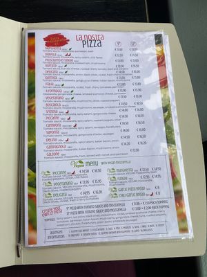 pizza menu with vegan options  at EATin'IT in Blarney