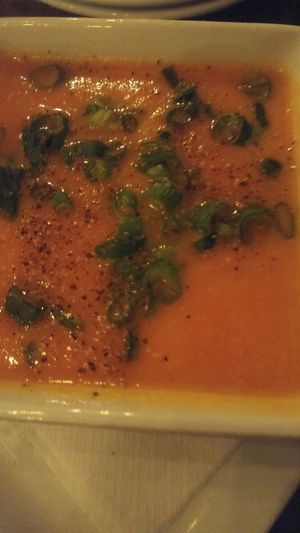 Fresh Carrot Ginger with freshly ground pepper. It was fabulous! at White Rabbit in Waterloo