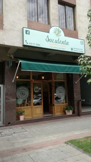 Nuestra hermosa fachada! at Suculenta Sangucheria Vegana in Santiago