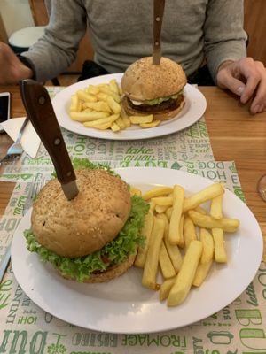 Yummy Burgers! at Suculenta Sangucheria Vegana in Santiago