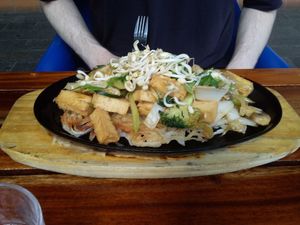 Crunchy noodles with tofu and veggies at Viet Fresh Noodles in Cairns