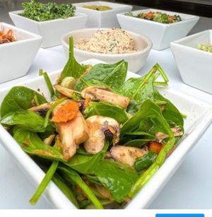 Spinach & Mushroom Salad at Sunshine's Health Food Store and Vegetarian Deli in Houston