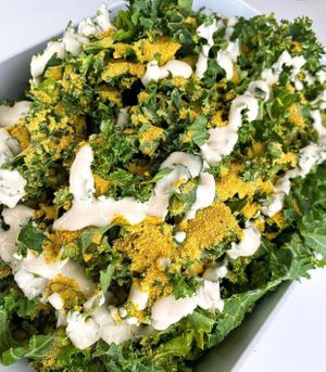 Garlic Kale Salad at Sunshine's Health Food Store and Vegetarian Deli in Houston