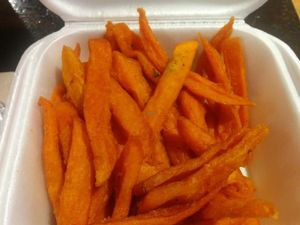 Sweet potato fries at Sunshine's Health Food Store and Vegetarian Deli in Houston