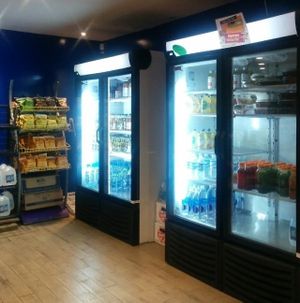 Prepared juices, drinks, refrigerator case. Also has a fresh made juice bar. at Sunshine's Health Food Store and Vegetarian Deli in Houston