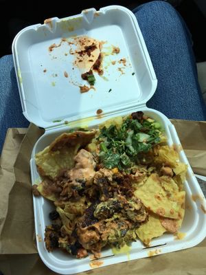 Black Bean Nachos at Sunshine's Health Food Store and Vegetarian Deli in Houston