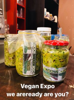 Vegan hot sauce  at Mother of Coffee in Wellington